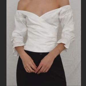 Reformation off-shoulder White Blouse